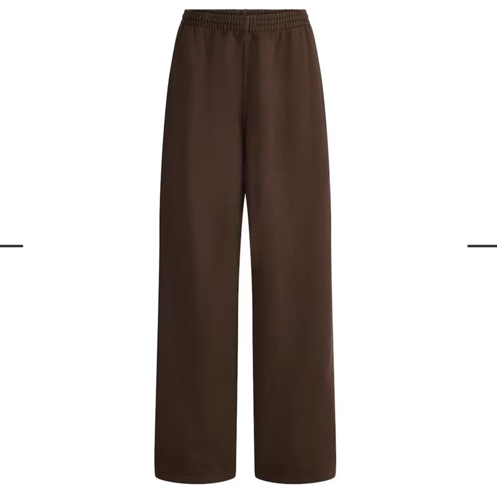 SKIMS Boyfriend Fleece Oversized Straight Leg Pant Espresso NWT - Picture 3 of 3